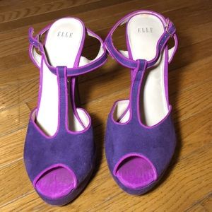 Purple Elle heeled platforms